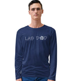 Paw Text Lab Dad - Adult Unisex Long Sleeve T-Shirt