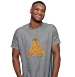 Leaf Pile and Dachshund - Adult Unisex T-Shirt
