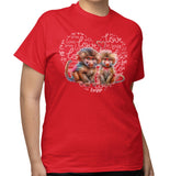 Baboon Love Heart - Adult Unisex T-Shirt