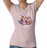 Beaver Love Heart - Women's V-Neck T-Shirt