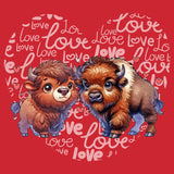 Bison Love Heart - Kids' Unisex T-Shirt