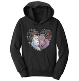 Cat Love Heart - Kids' Unisex Hoodie Sweatshirt