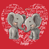 Elephant Love Heart - Kids' Unisex T-Shirt