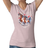 Horse Love Heart - Women's V-Neck T-Shirt