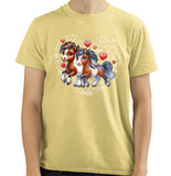 Horse Love Heart - Adult Unisex T-Shirt