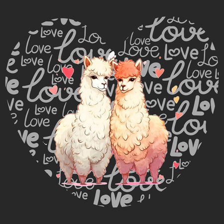 LLama Love Heart - Kids' Unisex Hoodie Sweatshirt