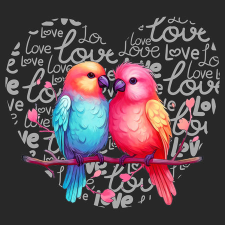 Lovebird Love Heart - Kids' Unisex Hoodie Sweatshirt