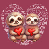 Sloth Love Heart - Adult Unisex T-Shirt