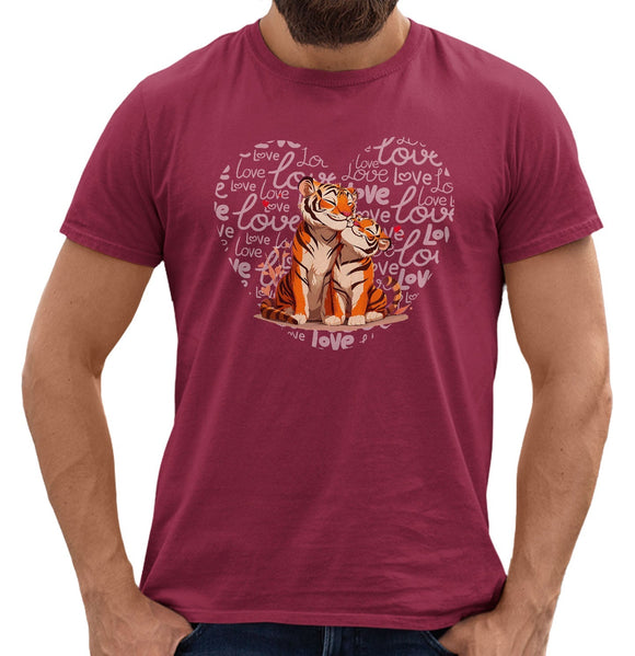 Tiger Love Heart - Adult Unisex T-Shirt