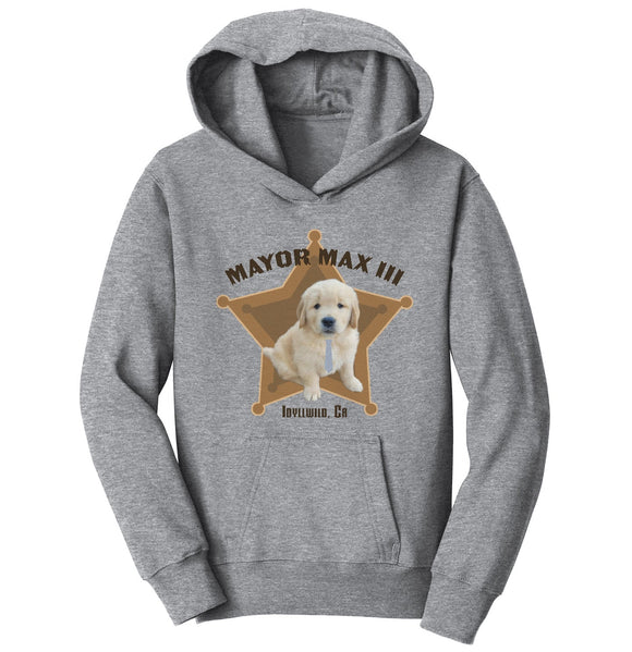 Mayor Max III Badge - Kids' Unisex Hoodie Sweatshirt