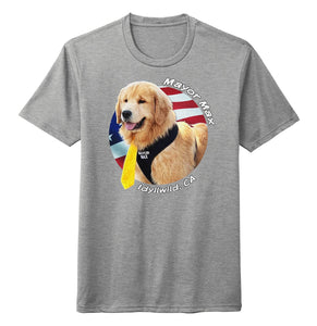 Mayor Max USA Flag Circle - Adult Tri-Blend T-Shirt