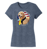 Mayor Max USA Flag Circle - Women's Tri-Blend T-Shirt