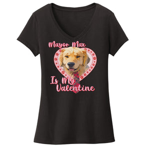 Mayor Max Valentine Heart - Women's V-Neck T-Shirt