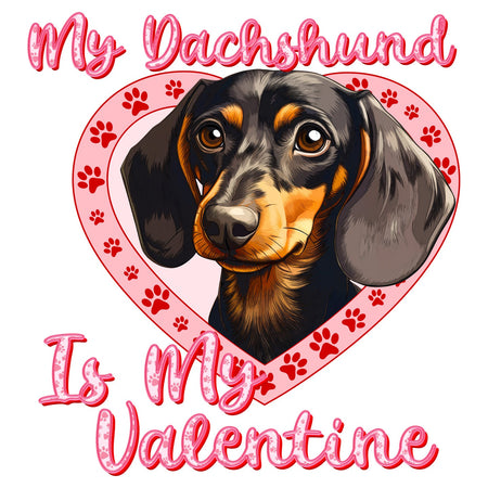 My Dachshund Is My Valentine - Personalized Custom Adult Unisex Hoodie Sweatshirt