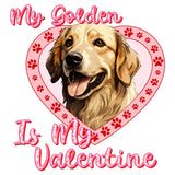 My Golden Is My Valentine - Personalized Custom Adult Unisex Hoodie Sweatshirt