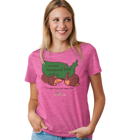 National Dachshund Day - Women's Tri-Blend T-Shirt