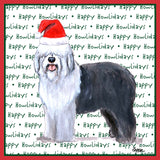 Old English Sheepdog Happy Howlidays Text - Adult Unisex T-Shirt