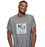 Papillon Happy Howlidays Text - Adult Unisex T-Shirt
