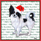 Papillon Happy Howlidays Text - Adult Unisex T-Shirt