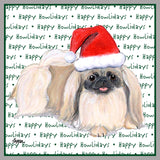 Pekingese Happy Howlidays Text - Adult Unisex Crewneck Sweatshirt