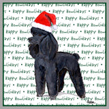 Poodle (Black) Happy Howlidays Text - Adult Unisex Crewneck Sweatshirt