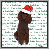 Poodle (Chocolate) Happy Howlidays Text - Adult Unisex Crewneck Sweatshirt