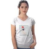 Pug Happy Howlidays Text - Women's V-Neck T-Shirt