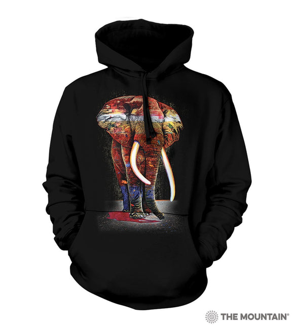 Painted Elephant - Adult Unisex Hoodie Sweatshirt