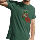Paw Christmas Stocking - Adult Unisex T-Shirt