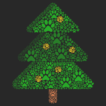 Paw Christmas Tree - Adult Unisex Crewneck Sweatshirt