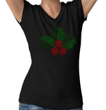 Paw Mistletoe - Women's V-Neck T-Shirt