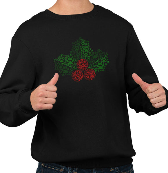 Paw Mistletoe - Adult Unisex Crewneck Sweatshirt