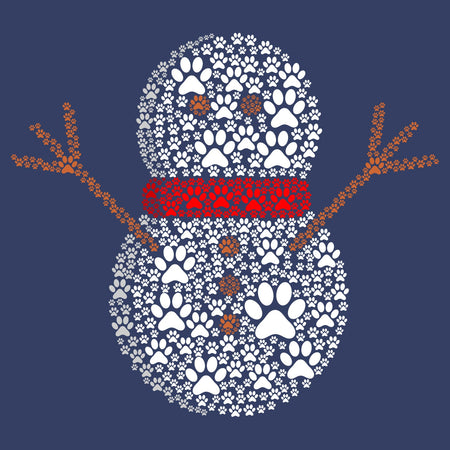Paw Snowman - Adult Unisex Crewneck Sweatshirt