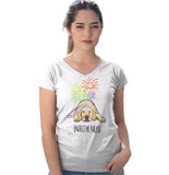 PawtectMePwease - Women's V-Neck T-Shirt