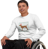 Redbone Coonhound Happy Howlidays Text - Adult Unisex Long Sleeve T-Shirt