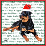Rottweiler Happy Howlidays Text - Adult Unisex Long Sleeve T-Shirt