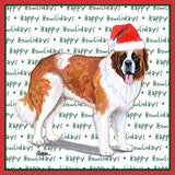 Saint Bernard Happy Howlidays Text - Adult Unisex Long Sleeve T-Shirt