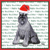 Standard Schnauzer Happy Howlidays Text - Adult Unisex Long Sleeve T-Shirt