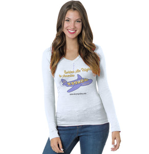 SEVA GRREAT Golden Air - Women's V-Neck Long Sleeve T-Shirt
