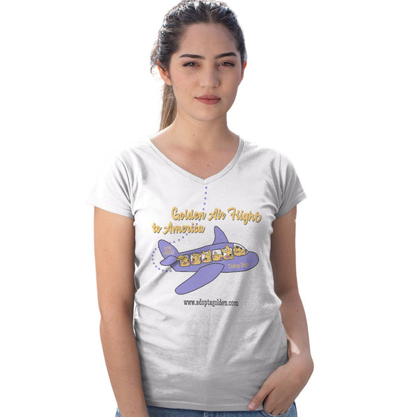 SEVA GRREAT Golden Air - Women's V-Neck T-Shirt