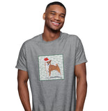 Shiba Inu Happy Howlidays Text - Adult Unisex T-Shirt