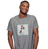 English Springer Spaniel Puppy Happy Howlidays Text - Adult Unisex T-Shirt