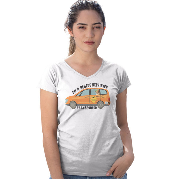 Rescue Retriever Transporter - Women's V-Neck T-Shirt