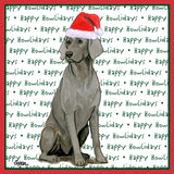 Weimaraner Happy Howlidays Text - Adult Unisex Long Sleeve T-Shirt