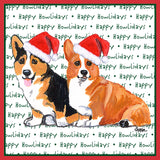 Pembroke Welsh Corgi Pair Happy Howlidays Text - Adult Unisex T-Shirt