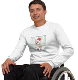 Pembroke Welsh Corgi Puppy Happy Howlidays Text - Adult Unisex Long Sleeve T-Shirt