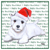 West Highland White Terrier Puppy Happy Howlidays Text - Women's V-Neck T-Shirt