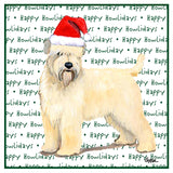 Soft Coated Wheaten Terrier Happy Howlidays Text - Women's V-Neck T-Shirt