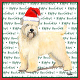 Soft Coated Wheaten Terrier Happy Howlidays Text - Adult Unisex Long Sleeve T-Shirt