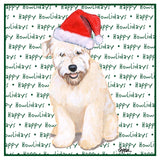 Soft Coated Wheaten Terrier Puppy Happy Howlidays Text - Women's V-Neck T-Shirt